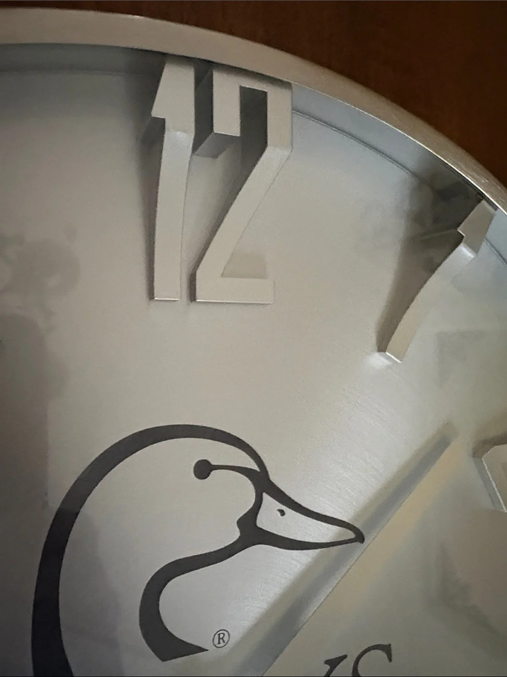Bulova Silver and White Ducks Unlimited Wall Clock